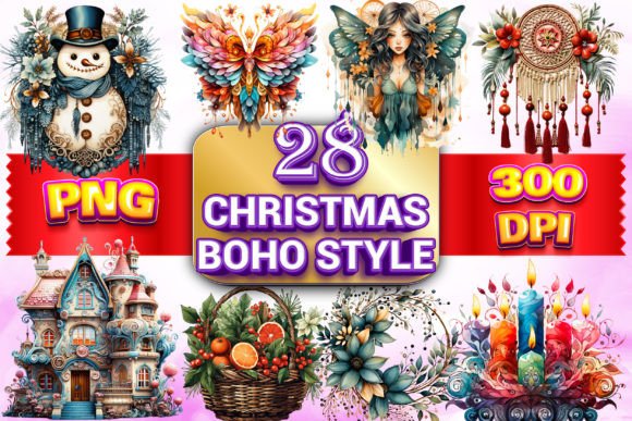 Christmas Boho Clipart 8: A Designer's Review of Seasonal Illustrations