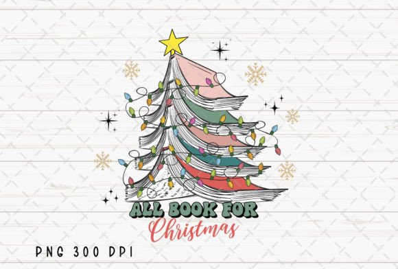 Christmas Book Tree Book Lovers PNG: A Designer's Review of Illustrations