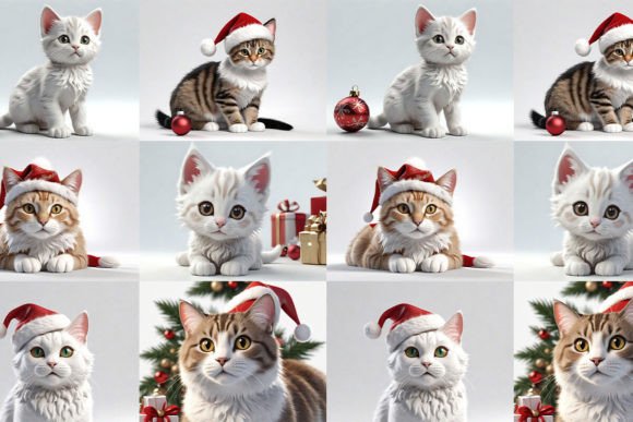 Christmas Cat Santa: A Designer's Review of Festive Illustrations