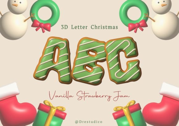 Christmas Cookie Green 3D Alphabet Review: Premium Illustrations for Seasonal Branding