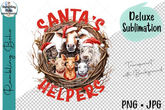 Christmas Farm Animals Santa s Helpers: A Review for Digital Sellers