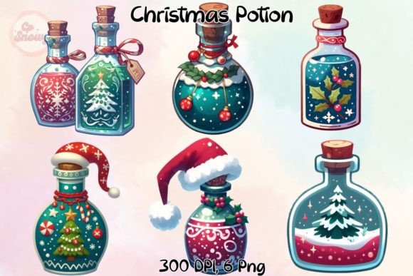 Christmas Potion Clipart Sublimation for Illustrations