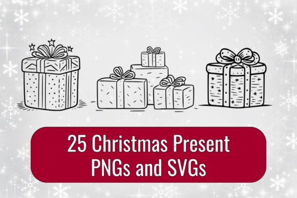 Christmas Present Doodles PNG and SVG: A Review for Bloggers