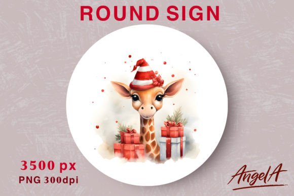 Christmas Round Sublimation Baby Giraffe Review