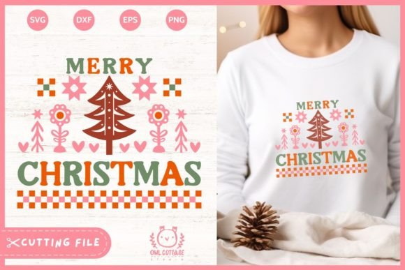 Christmas Tree Nordic Ornament SVG Sca for Illustrations