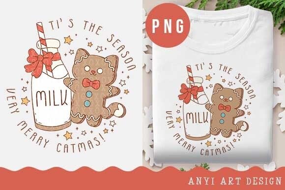 Milk and Cookies Christmas Cat PNG: A Review for Illustrations
