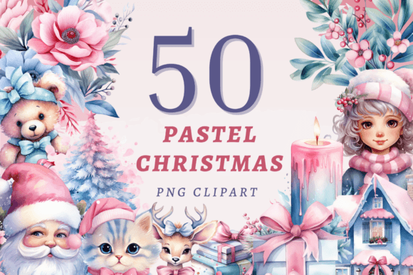 Pastel Christmas PNG Bundle Review for Embroidery