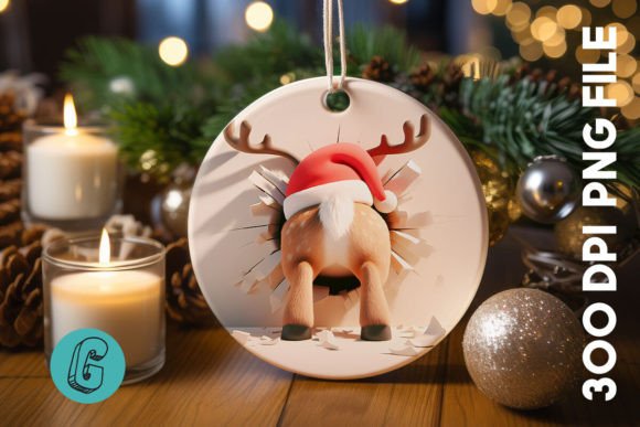 Reindeer Christmas Ornament Back 31: A Review for Illustrations