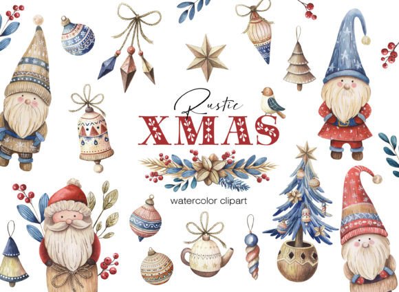 Rustic Christmas Watercolor Clipart Review
