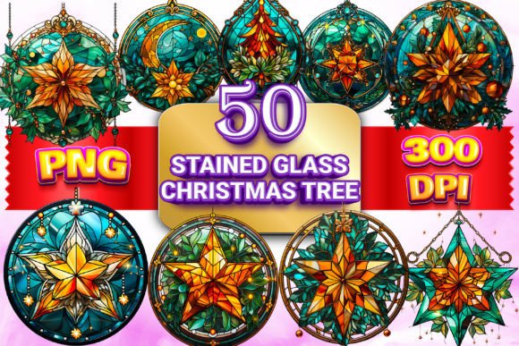 Stained Glass Christmas Tree Clip Art 3: A Designer's Review