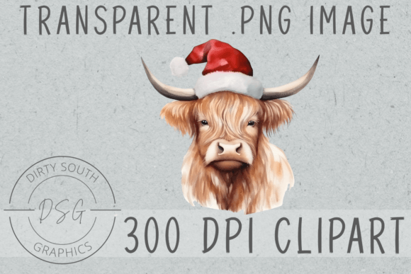 Watercolor Winter Christmas Highland Cow Review